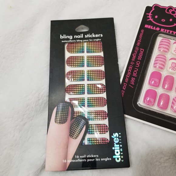 Hello Kitty Press On Nails and Nail Sticker Lot - Picture 4 of 12